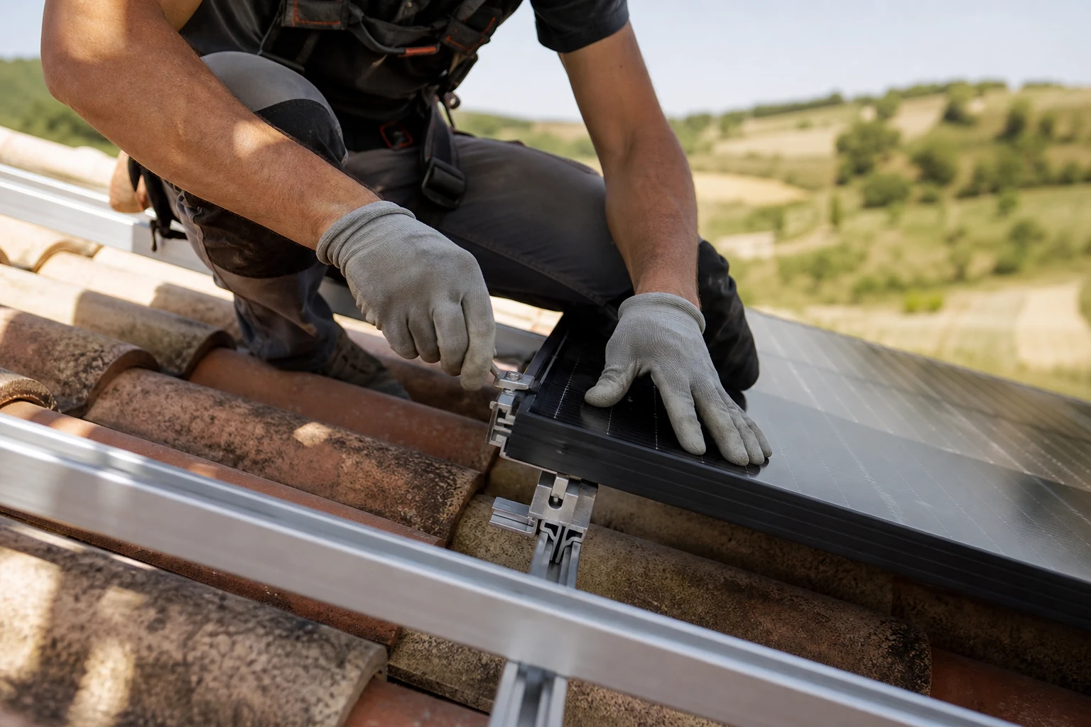 Pose professionnelle de panneaux photovoltaïques dans le Gers